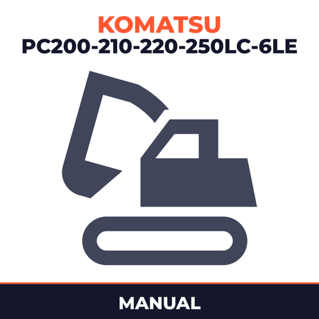 Komatsu PC200-210-220-250LC-6LE Excavator Manual