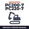 Komatsu PC200-7,PC220-7 shop manual.