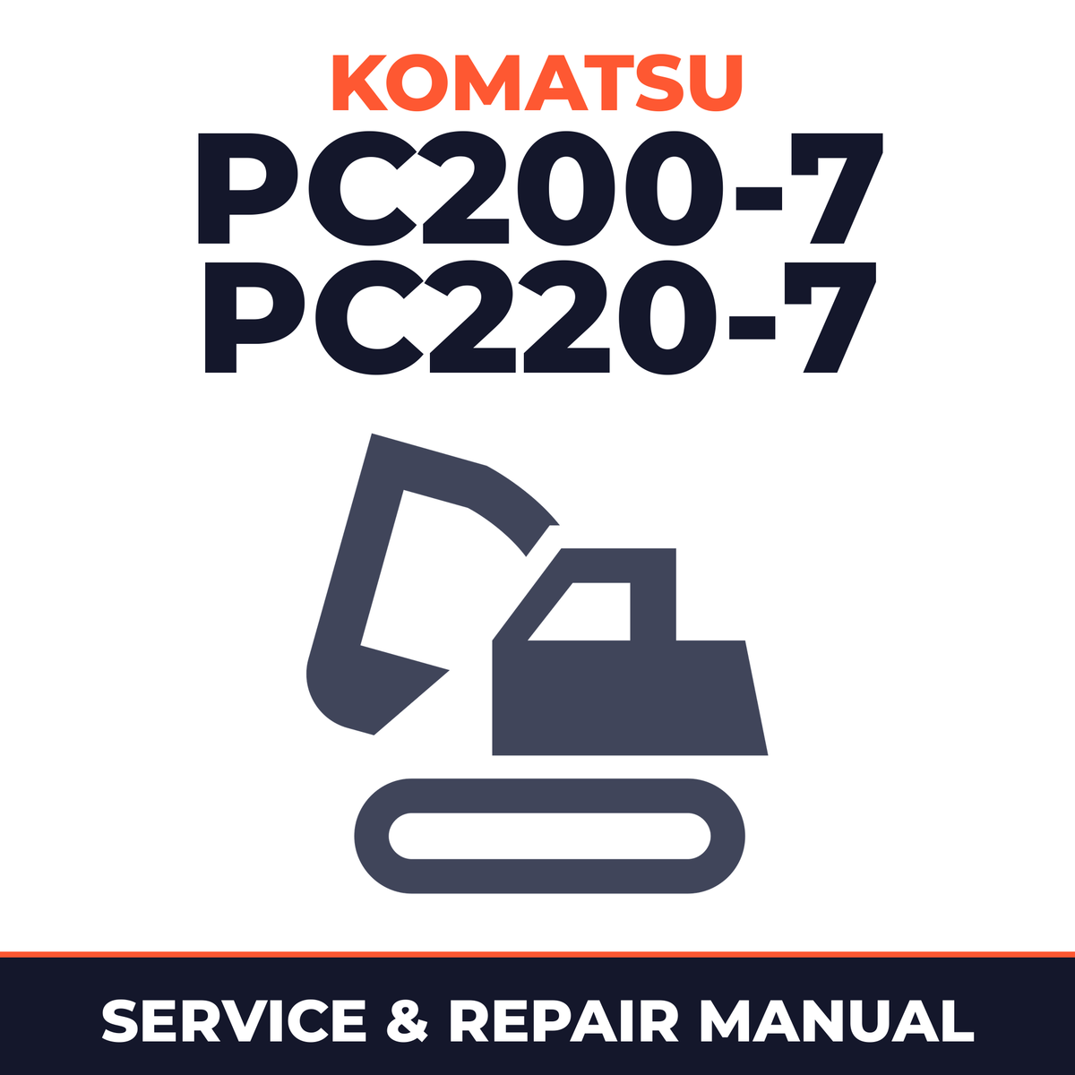 Komatsu PC200-7,PC220-7 shop manual.