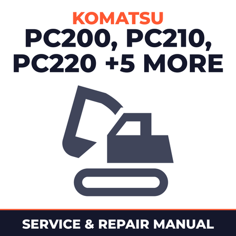 Komatsu PC200 PC210 PC220 PC230 200LC-6 210LC-6 220LC-6 230LC-6 STD Hydraulic Excavator Service Shop Manual