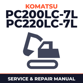 Komatsu PC200LC-7L, PC220LC-7L Hydraulic Excavator Service Repair Manual INSTANT (SN: A86001 and up)