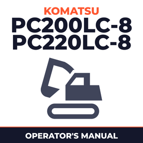 KOMATSU PC200LC-8, PC220LC-8 Hydraulic Excavator Operation & Maintenance Manual