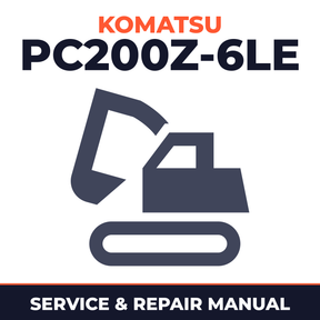 Komatsu PC200Z-6LE Hydraulic Excavator Service Repair Shop Manual, Serial Number A83001 and up