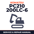 Komatsu PC210 200LC-6 STD Serial 30980 and up Factory Service Repair Manual