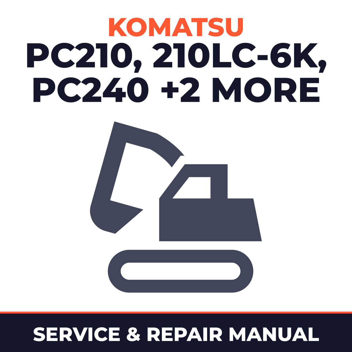 Komatsu PC210, 210LC-6K / PC240, 240LC, 240NLC-6K Excavator Service Shop Manual (SN:K30001 and up)