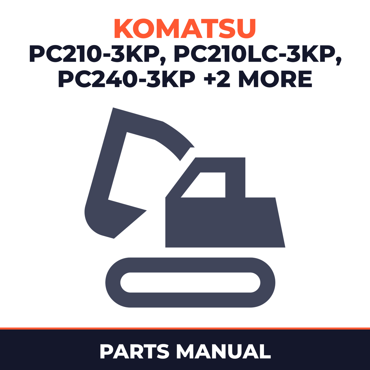 Komatsu PC210-3KP, PC210LC-3KP, PC240-3KP, PC240LC-3KP, PC240NLC-3KP Excavator Parts Manual (SN K15001 and up)