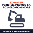 Komatsu PC210-6K, PC210LC-6K, PC240LC-6K, PC240NLC-6K Hydraulic Excavator* Factory Service / Repair/ Workshop Manual Instant Dow
