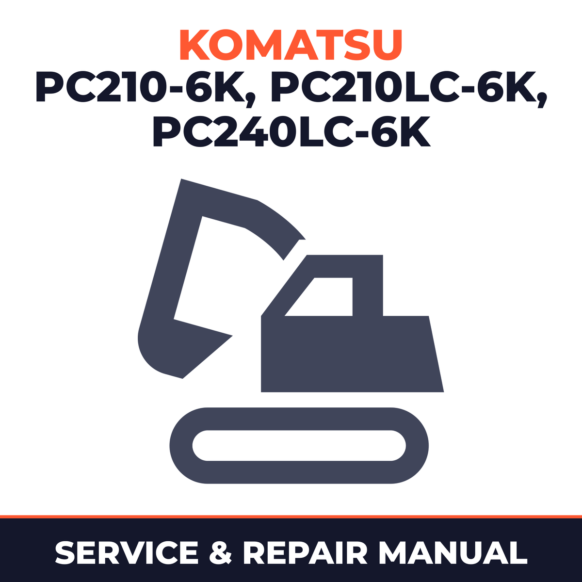 KOMATSU PC210-6K PC210LC-6K PC240LC-6K Service Shop Manual