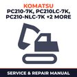 Komatsu PC210-7K, PC210LC-7K, PC210-NLC-7K, PC240LC-7K, PC240NLC-7K Excavator Service Repair Workshop Manual (S/N: 4000