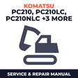 Komatsu PC210, PC210LC, PC210NLC, PC230NHD, PC240LC, PC240NLC-8 Hydraulic Excavator Service Shop Manual (SN:K50001 and u