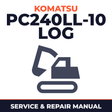 Komatsu PC240LL-10 LOG Loader ROAD BUILDER Service Repair Workshop Manual