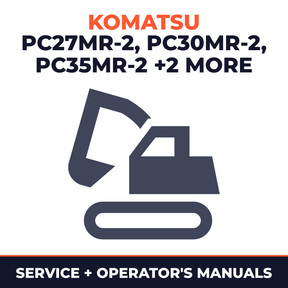 KOMATSU PC27MR-2, PC30MR-2, PC35MR-2, PC40MR-2, PC50MR-2 Hydraulic Excavator Service Repair Manual + Operation & Maintenance MAN