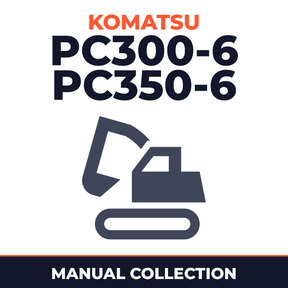 Komatsu PC300-6,PC350-6 manuals. 2 manuals.Shop and O&M