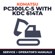 KOMATSU PC300LC-5 With KDC 614TA Engine & PC400LC-5 With CUMMINS LTA-10C Engine Excavators Service Repair Manual + Operation & M