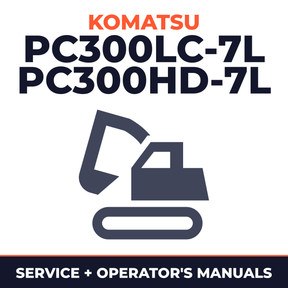 KOMATSU PC300LC-7L, PC300HD-7L Hydraulic Excavator Service Repair Manual + Operation & Maintenance Manual