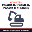 Komatsu PC30R-8, PC35R-8, PC40R-8, PC45R-8 Hydraulic Excavator Workshop Service Repair Manual 10001 and up,35001 and up