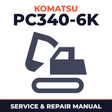 Komatsu PC340-6K Serial K32001 and up, K34001 and up Factory Service Repair Manual