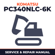 Komatsu PC340NLC-6K Serial K32001 and up, K34001 and up Factory Service Repair Manual