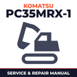 Komatsu PC35MRX-1 Excavator Factory Service & Work Shop Manual