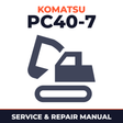 Komatsu PC40-7 Repair Service Manual