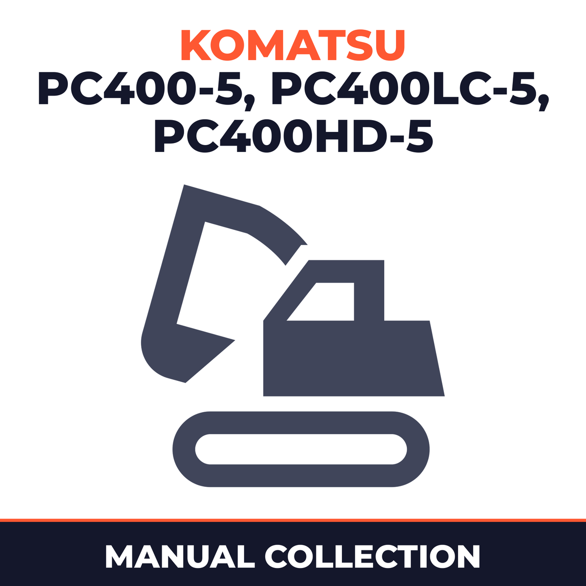 Komatsu PC400-5, PC400LC-5,PC400HD-5 manuals. 3 x manuals.