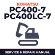 KOMATSU PC400-7, PC400LC-7 Hydraulic Excavator Service Shop Repair Manual