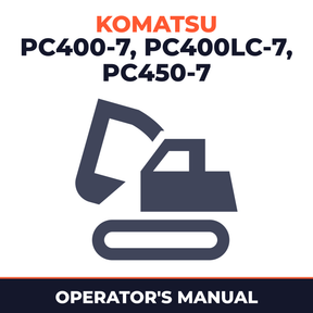 Komatsu PC400-7,PC400LC-7,pc450-7 operation & maintenance