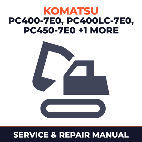 KOMATSU PC400-7E0, PC400LC-7E0, PC450-7E0, PC450LC-7E0 Hydraulic Excavator Service Shop Repair Manual #2