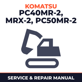 KOMATSU PC40MR-2 MRX-2 PC50MR-2 MRX-2 Excavator Service Fix WORKSOP Shop Repair Manual