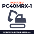 Komatsu PC40MRX-1 Excavator Factory Service & Work Shop Manual