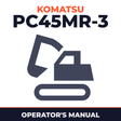 Komatsu PC45MR-3 operation and maintenance manual.