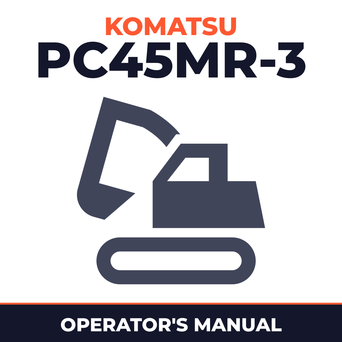 Komatsu PC45MR-3 operation and maintenance manual.