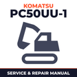 Komatsu PC50UU-1 Hydraulic Excavator Workshop Service Repair Manual 1001 and up