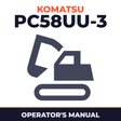 Komatsu PC58UU-3 Hydraulic Excavator Operation & Maintenance Manual (S/N: 20377 and up)
