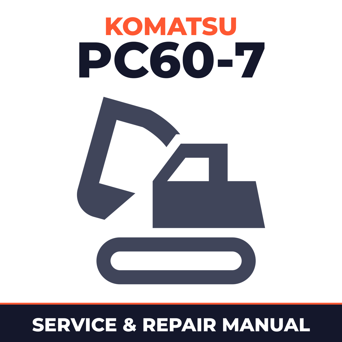 KOMATSU PC60-7 Hydraulic Excavator Service Shop Manual