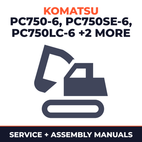KOMATSU PC750-6, PC750SE-6, PC750LC-6, PC800-6, PC800SE-6 Hydraulic Excavator Service Repair Manual + Field ASSEMBLY Manual + OP