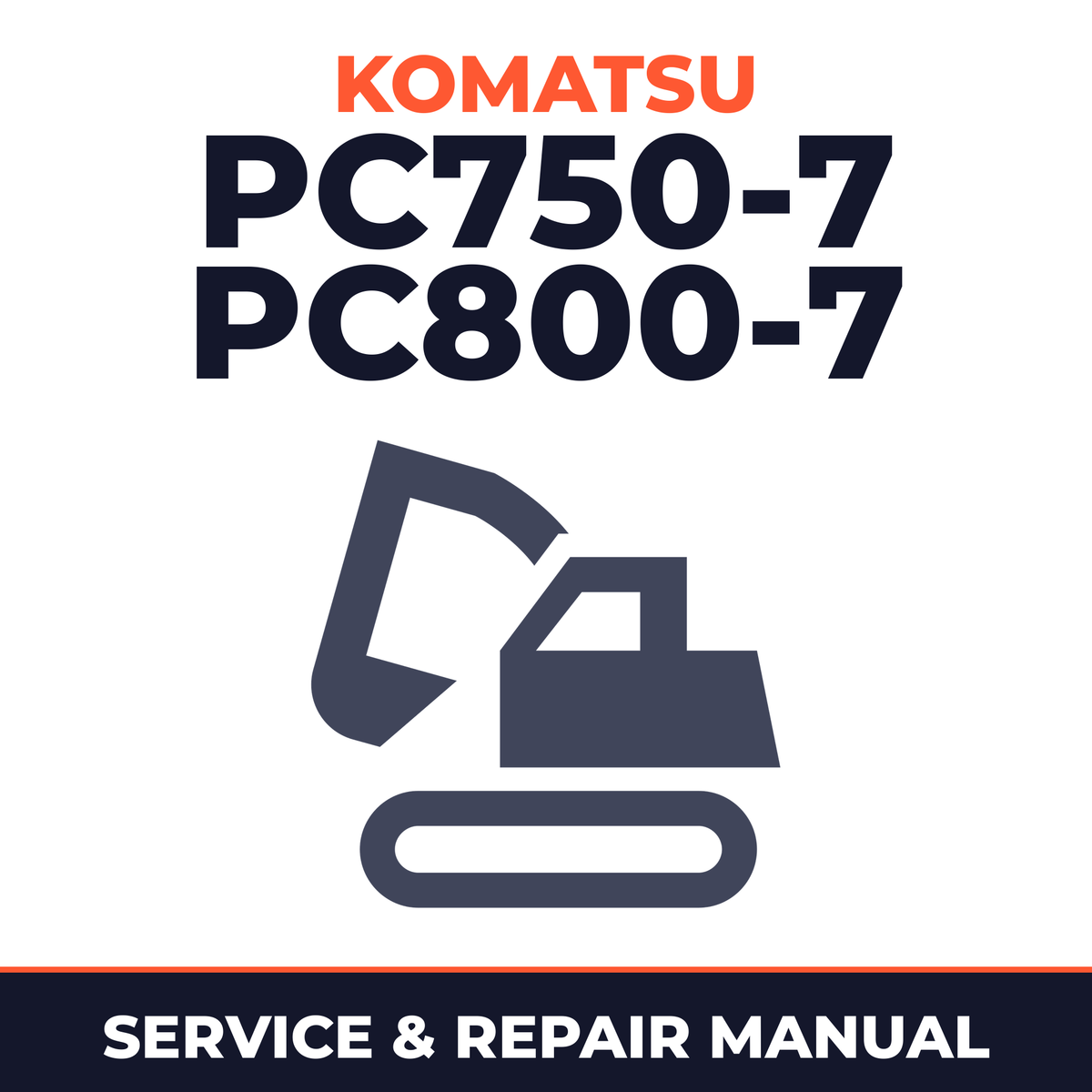 Komatsu PC750-7 PC800-7 Factory Shop Service Repair Manual