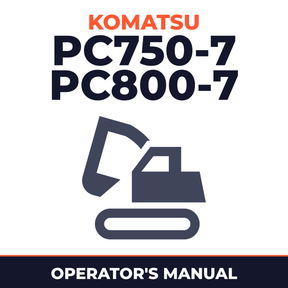 Komatsu PC750-7,PC800-7 operation & maintenance manual