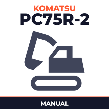Komatsu PC75R-2 Excavator Manual