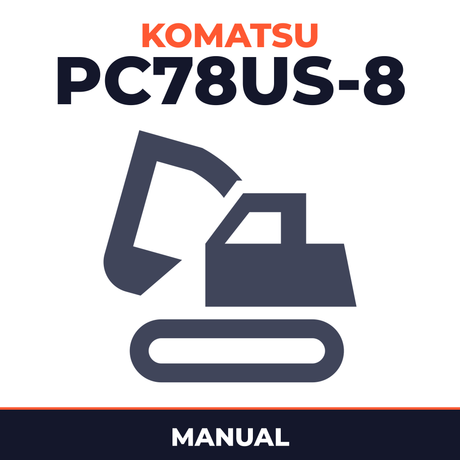 Komatsu PC78US-8 Excavator Manual