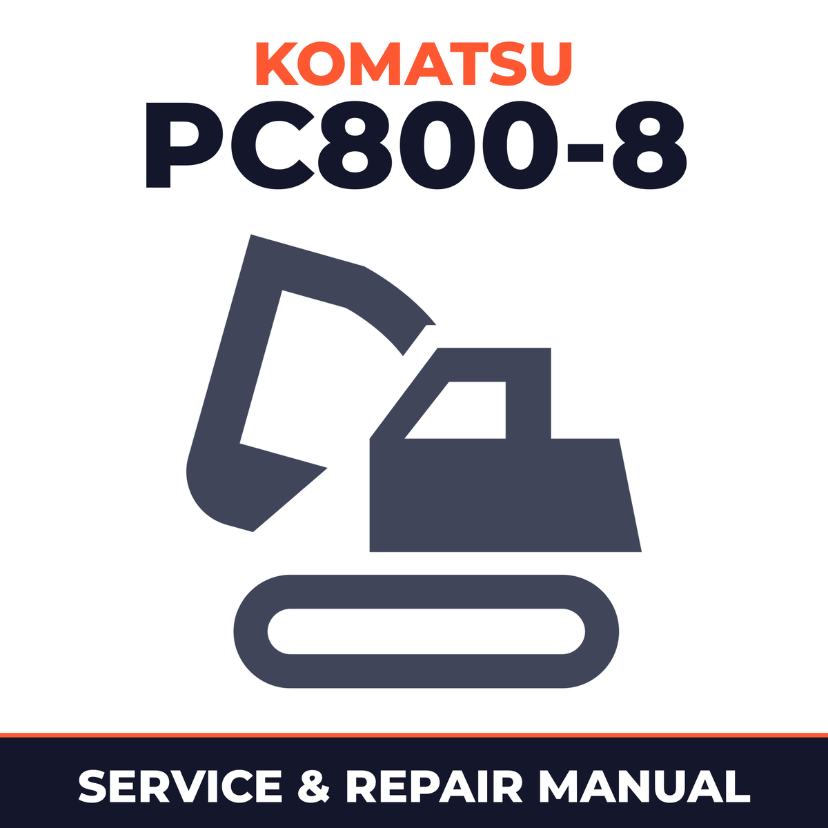 Komatsu PC800-8 Hydraulic Excavator Service Manual 50001