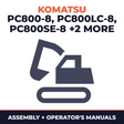 KOMATSU PC800-8, PC800LC-8, PC800SE-8, PC850-8, PC850SE-8 Hydraulic Excavator Field ASSEMBLY Instruction Manual