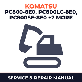 Komatsu PC800-8E0, PC800LC-8E0, PC800SE-8E0, PC850-8E0, PC850SE-8E0 Hydraulic Excavator Service Repair Workshop Manual (65001 an