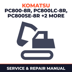 KOMATSU PC800-8R, PC800LC-8R, PC800SE-8R, PC850-8R, PC850SE-8R Hydraulic Excavator Service Shop Repair Manual