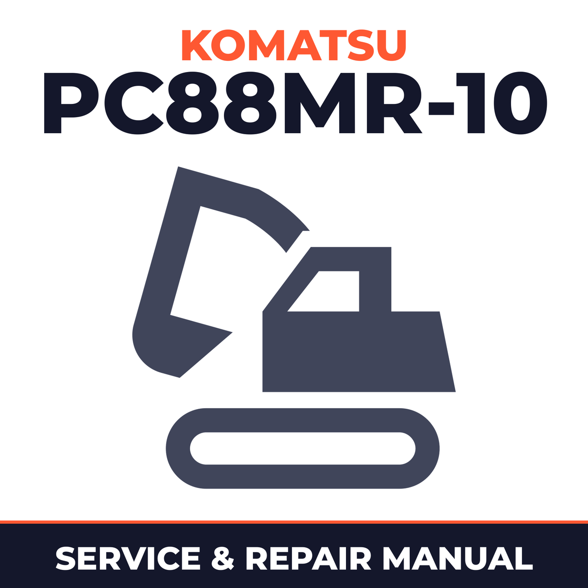 Komatsu PC88MR-10 Hydraulic Excavator Service Repair Workshop Manual (7001 and up)