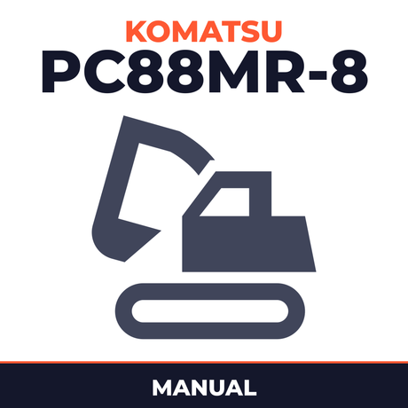 Komatsu PC88MR-8 Excavator Manual