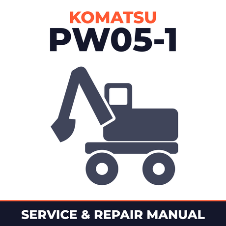 Komatsu PW05-1 Wheeled Excavator Service Repair Manual - 1001 and up