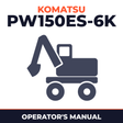 Komatsu PW150ES-6K Hydraulic Excavator Operation & Maintenance Manual (SN: PW150-6K-K34001 and up)