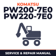 KOMATSU PW200-7E0, PW220-7E0 Hydraulic Excavator Service Repair Manual