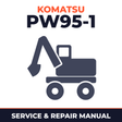 Komatsu PW95-1 hydraulic excavator service manual